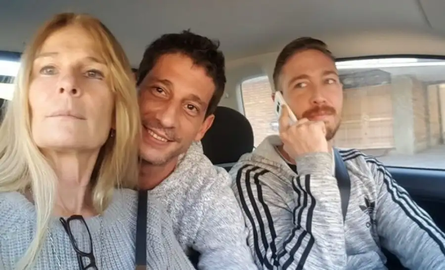 Graciela Binaghi y sus hijos Lucas y Luciano Menocchio
