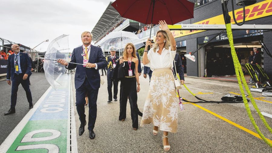 Máxima Zorreguita, el rey Guillermo y la princesa Alexia