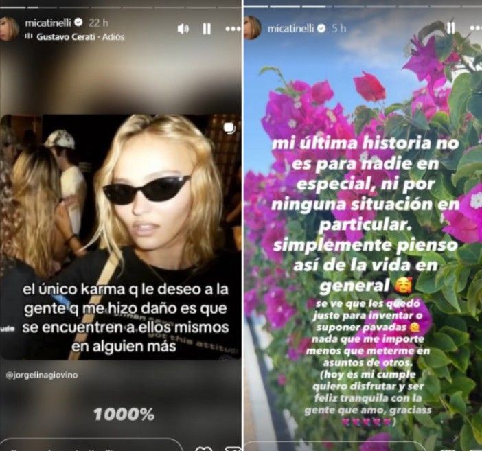 Mensaje Micaela Tinelli
