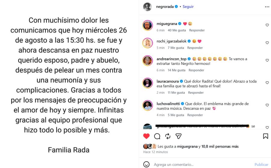 Muerte de Roben Negro Rada