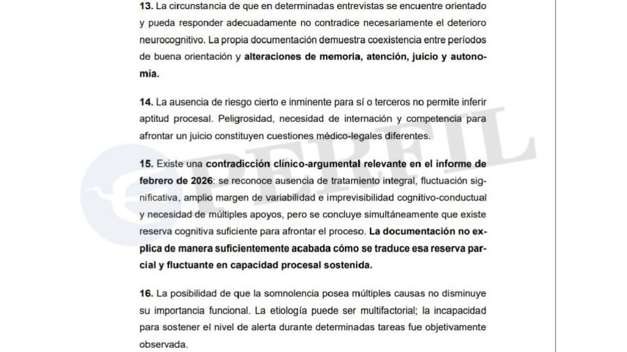 Pity Álvarez - Examen psiquiátrico