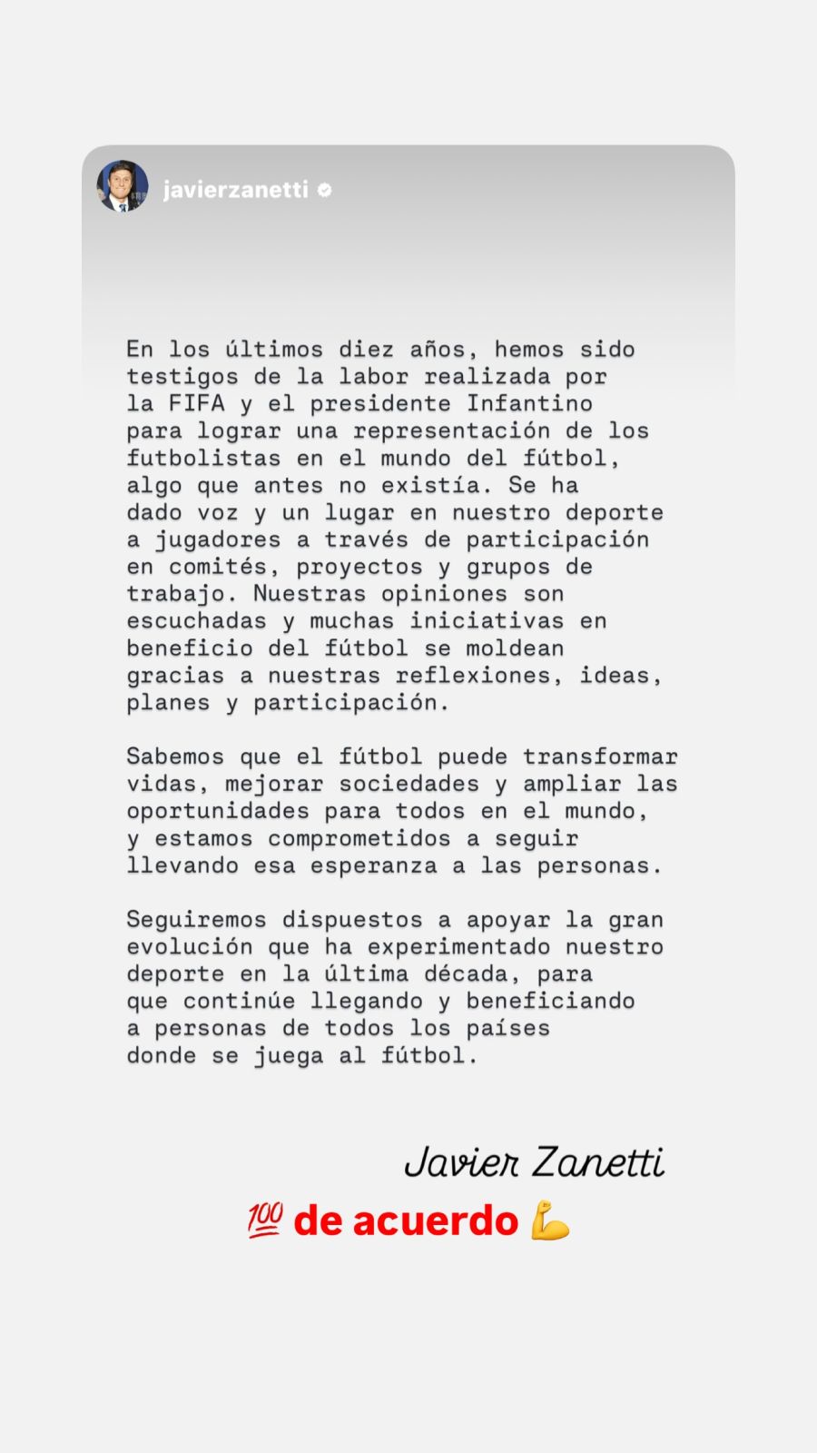 Posteo de Maxi Rodríguez