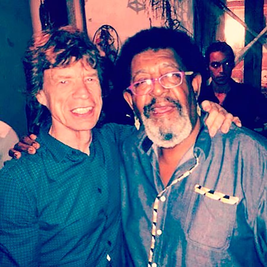 Mick Jagger y Rubén Rada