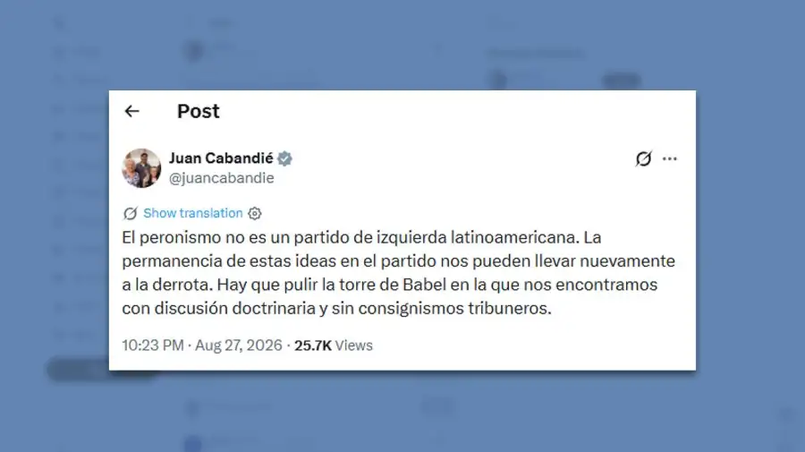 Posteo Juan Cabandié