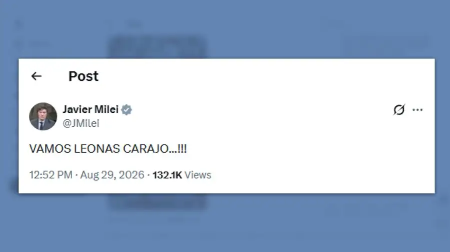 Posteo Javier Milei