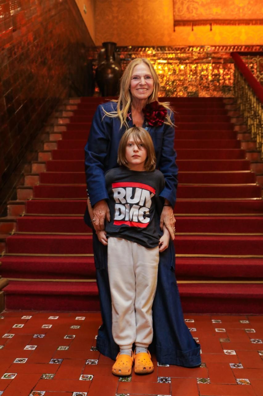 Ginette Reynal y su nieto Ramsés