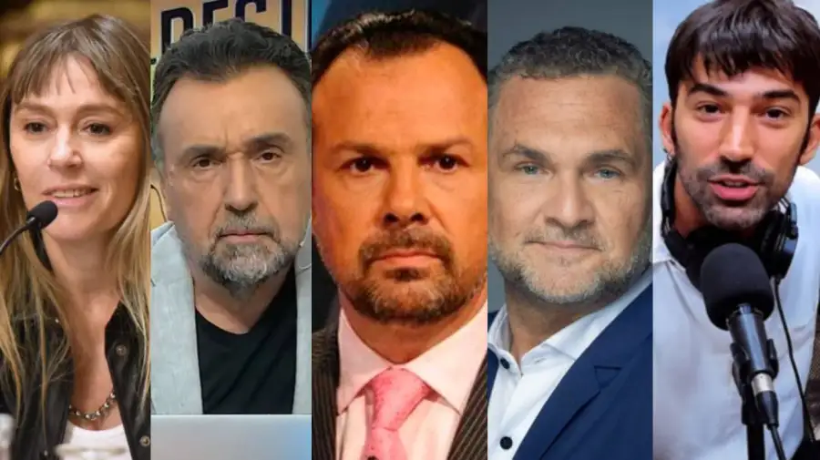 Juliana Di Tullio, Roberto Navarro, Gustavo Sylvestre, Fernando Borroni y Pedro Rosemblat