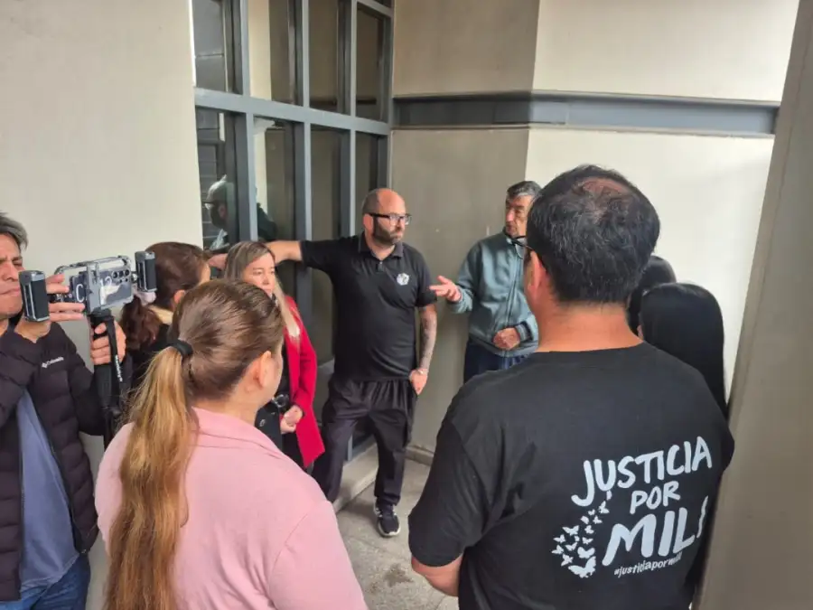 La familia de Milagros Machuca, antes de la lectura de la sentencia.