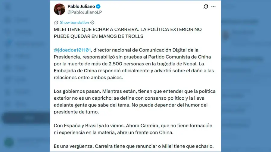 X Pablo Juliano