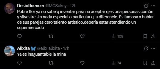 Comentarios contra Flor Vigna