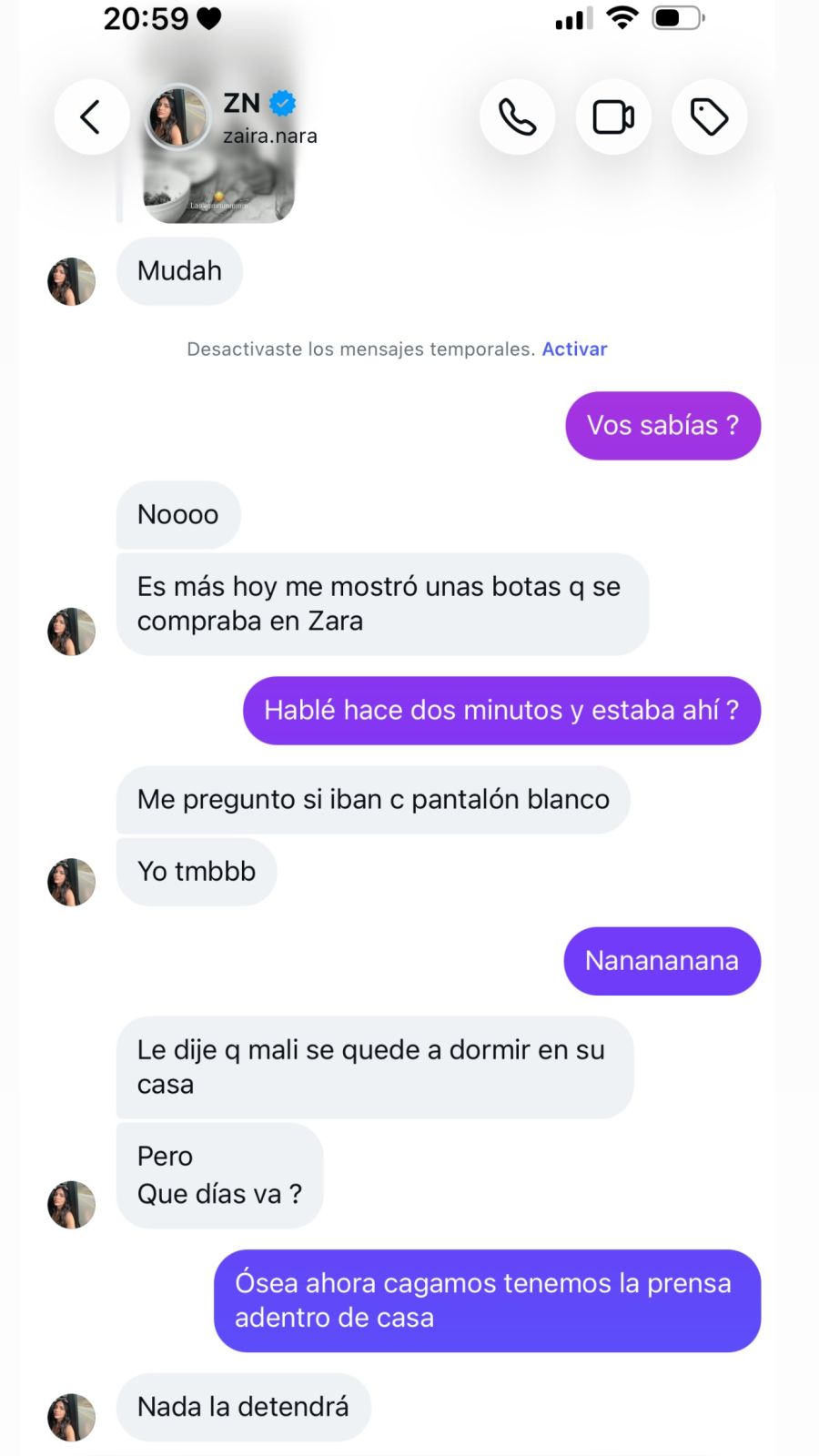 Zaira y Wanda Nara al ver a su mamá en LAM