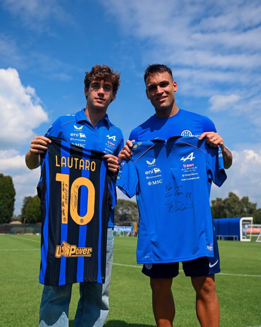 Lautaro Martínez y Franco Colapinto