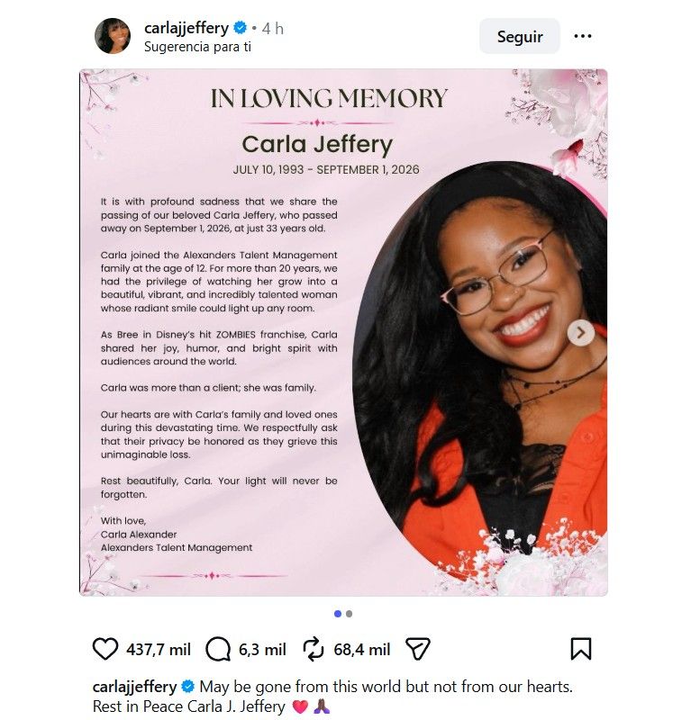 Muerte de Carla J. Jeffery