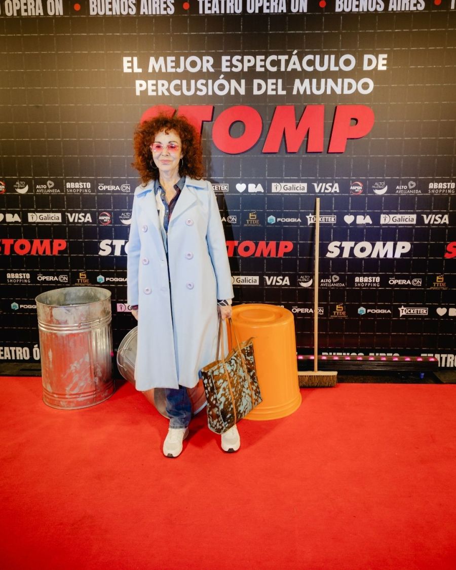 Patricia Palmer en el estreno de STOMP