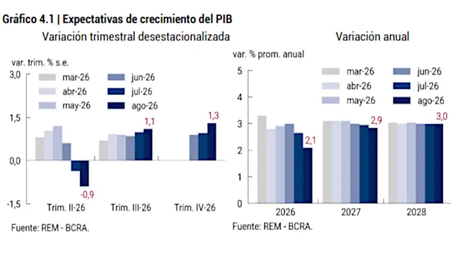 Gráficos del REM del BCRA 04092026