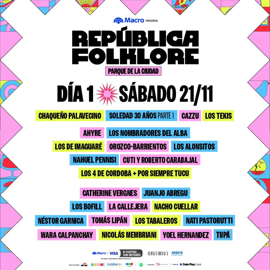 Grilla día 1 de República Folklore