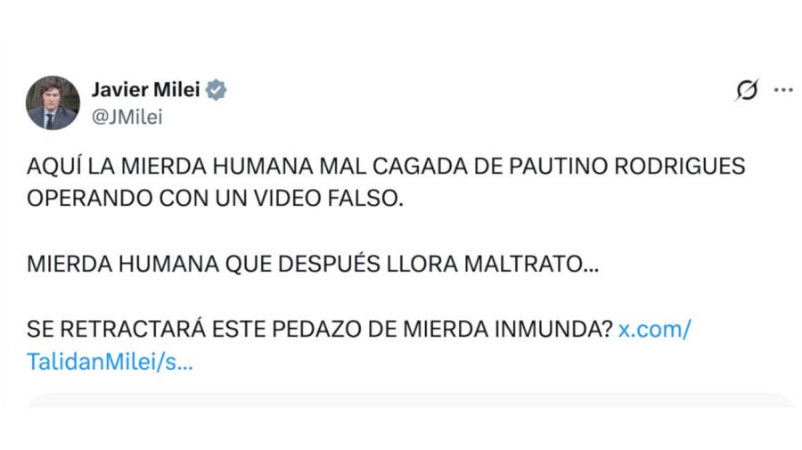Javier Milei X 04092026