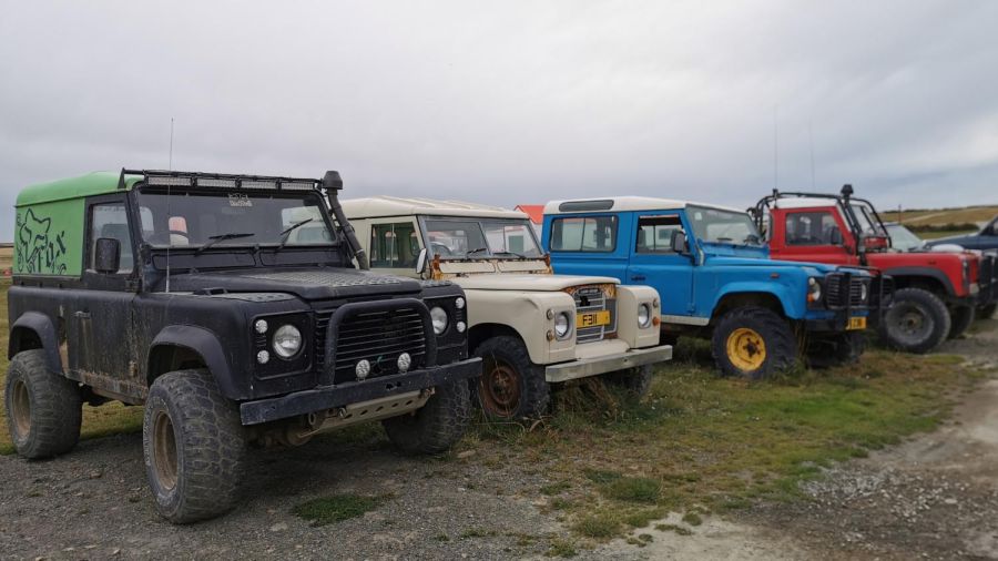 Parque automotor en las Islas Malvinas
