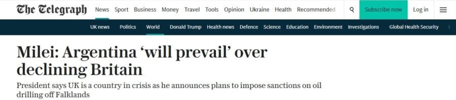 The Telegraph sobre el discurso de Milei