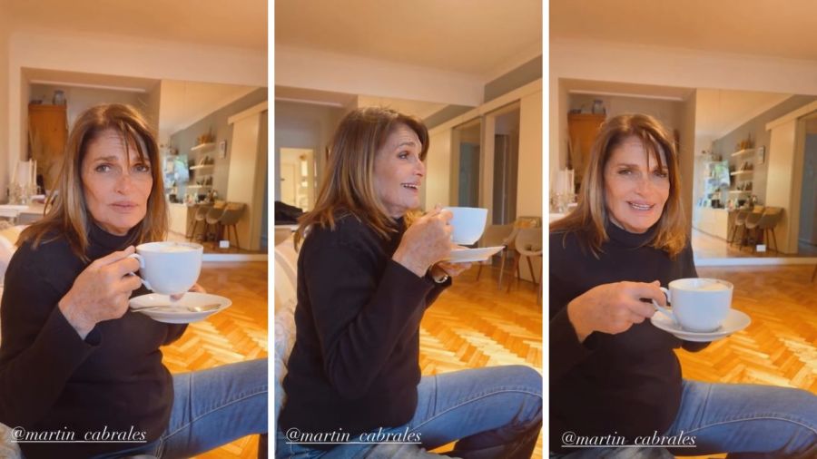 Evelyn Scheidl mostró su living