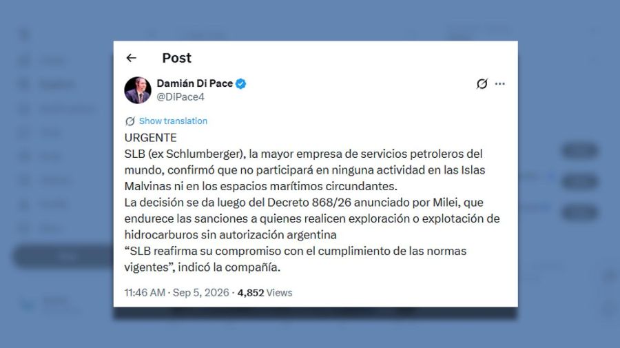Posteo Damián Di Pace