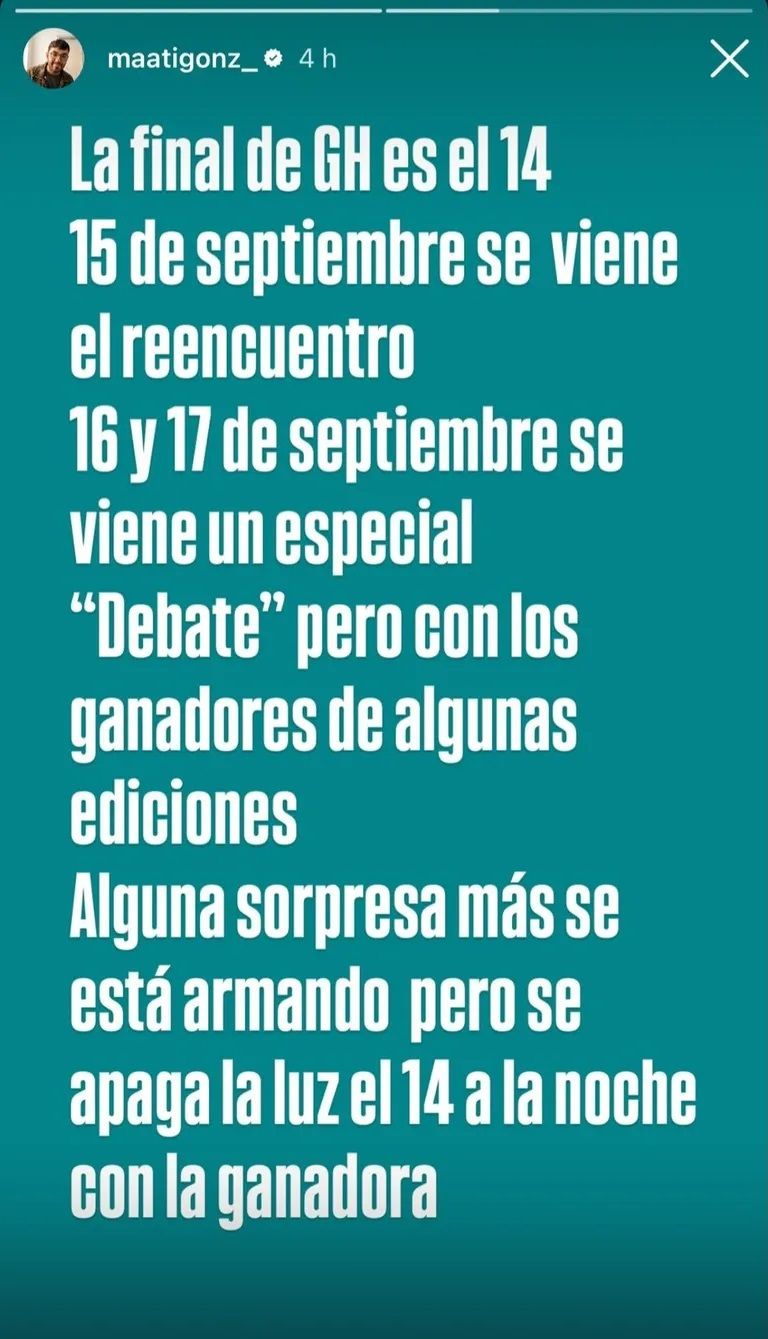 Un periodista uruguayo reveló cómo será la recta final de Gran Hermano Generación Dorada