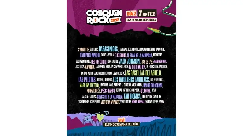 Cosquin Rock domingo 7 de febrero