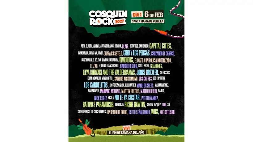 Cosquin Rock sábado 6 de febrero