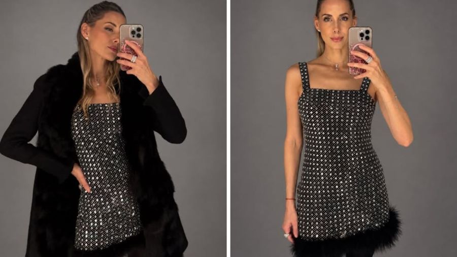 El vestido de brillos de Anita Espasandin