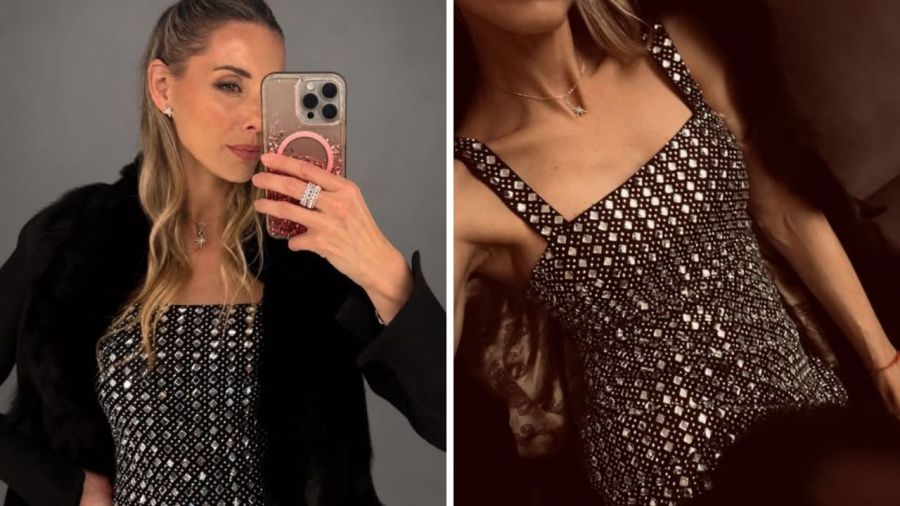 El vestido de brillos de Anita Espasandin