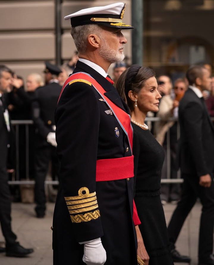 Los reyes de España en el funeral de Harald V de Noruega