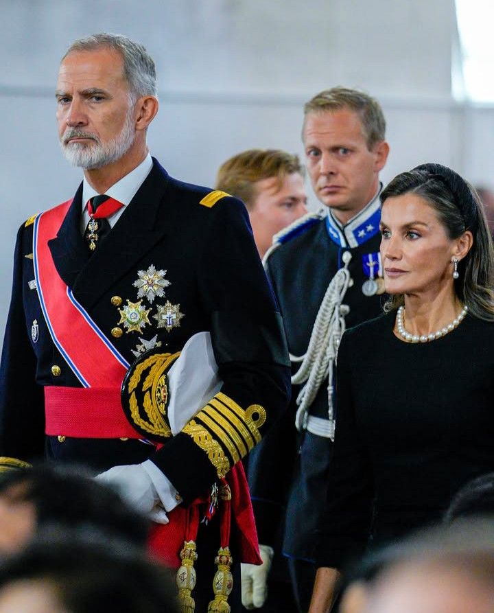 Los reyes de España en el funeral del Rey Harald V de Noruega