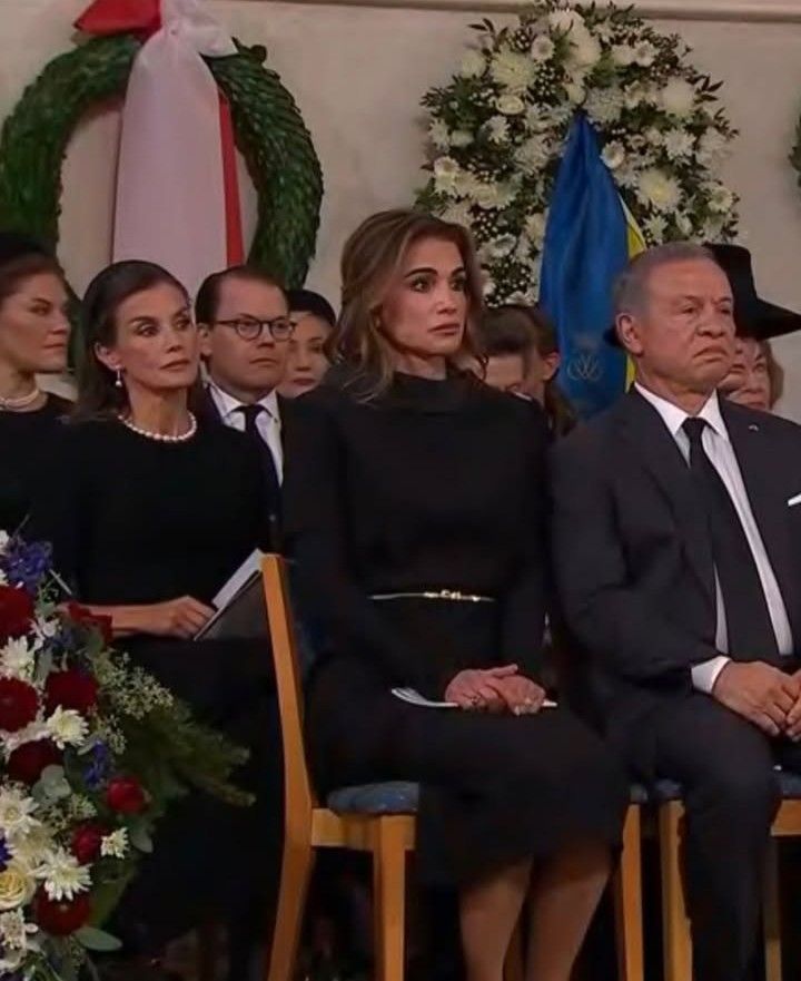 Los reyes de España en el funeral del Rey Harald V de Noruega