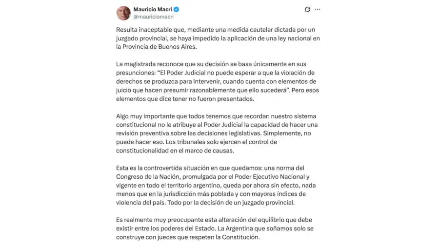 Mauricio Macri X 09092026
