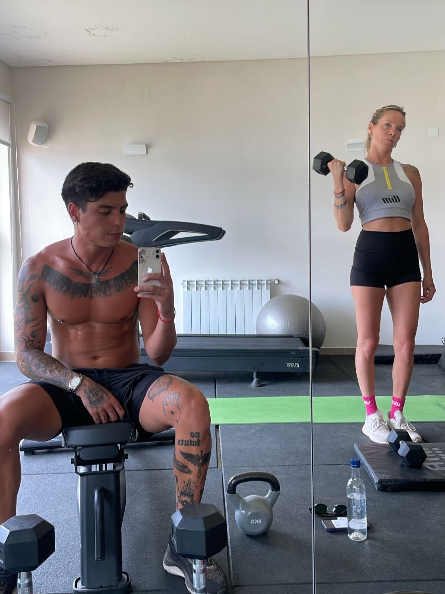 Virgina Da Cuhna y su novio Samir