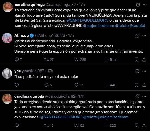 Las acusaciones de fraude por parte de los fanáticos tras el audio filtrado de Sol Abraham en Gran Hermano