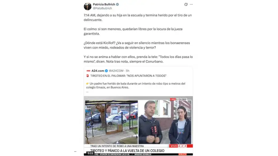 Patricia Bullrich X 10092026