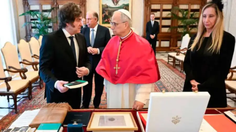 Javier Milei y el papa Leon XIV 11092026