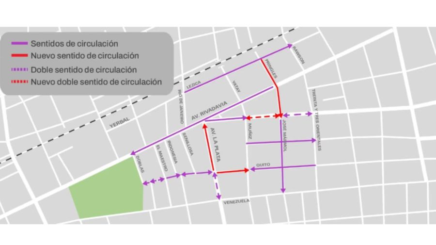 Modificaciones de calles para la circulación al nuevo Trambus