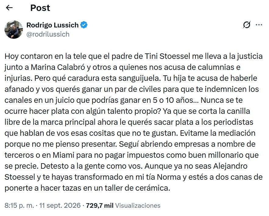 Rodrigo Lussich contra Alejandro Stoessel