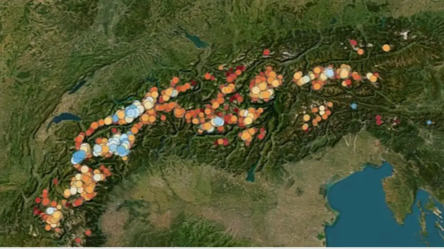 El mapa interactivo de la ETH Zúrich revela que la mitad de los glaciares colapsará para 2100