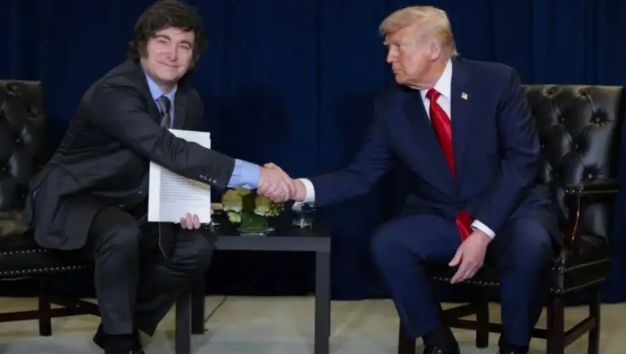 Javier Milei y Donald Trump.