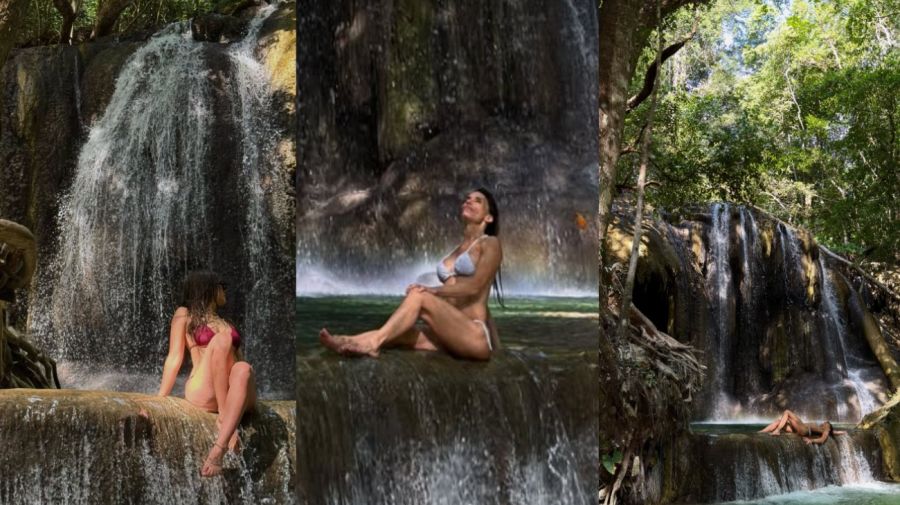 María Susini y su hija India Arana en Indonesia