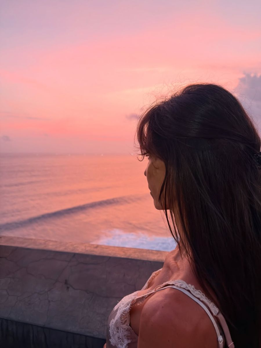 María Susini y su hija India Arana en Indonesia