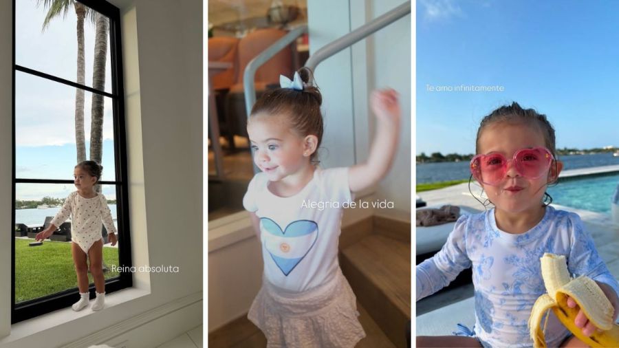 Olivia, la hija del Kun Agüero cumplió 2 años