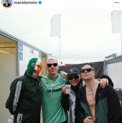 Macklemore y el tró de hip hop irlandés Kneecap