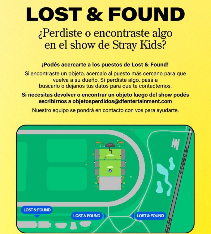 Si perdiste o encontraste algo en un show de Stray Kids en Hipódromo de San Isidro
