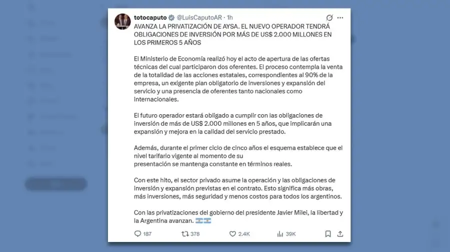 Posteo Luis Caputo