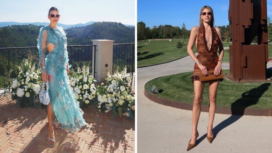 Angie Landaburu en una boda en Italia