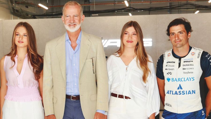 El rey Felipe y sus hijas en Madring